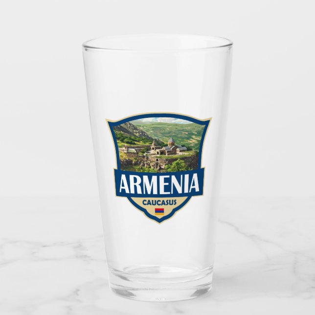 Armenien Illustration Retro-Abzeichen Glas (Vorderseite)