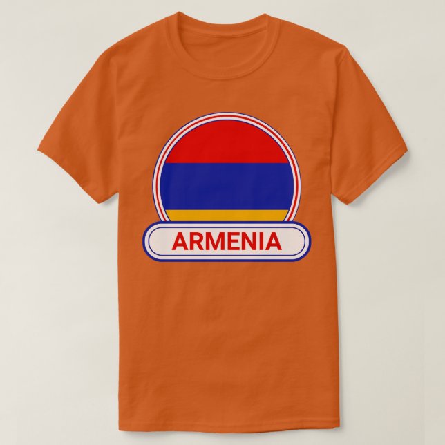 Armenien Land Abzeichen Armenien Flagge T-Shirt (Design vorne)