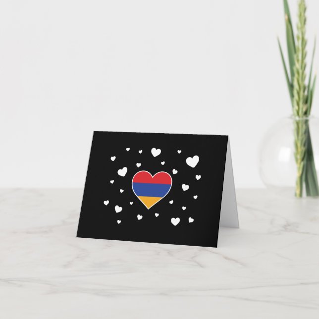 Armenien Liebe Herzdesign Faltenkarte Karte (Vorderseite)