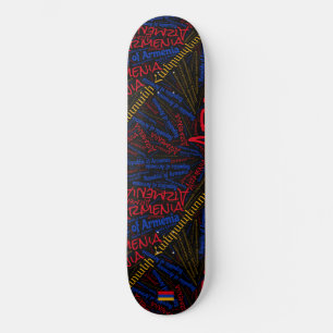 Armenien Nationaler Stolz Wordcloud Skateboard