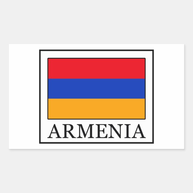 Armenien Rechteckiger Aufkleber (Vorderseite)