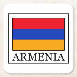 Armenien Rechteckiger Pappuntersetzer