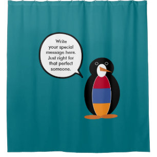 Armenien sprechende Ms Penguin Personalisiert  Duschvorhang
