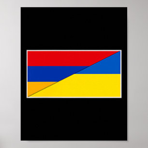 Armenien Ukraine Flagge Armenische Ukrainische Nat Poster
