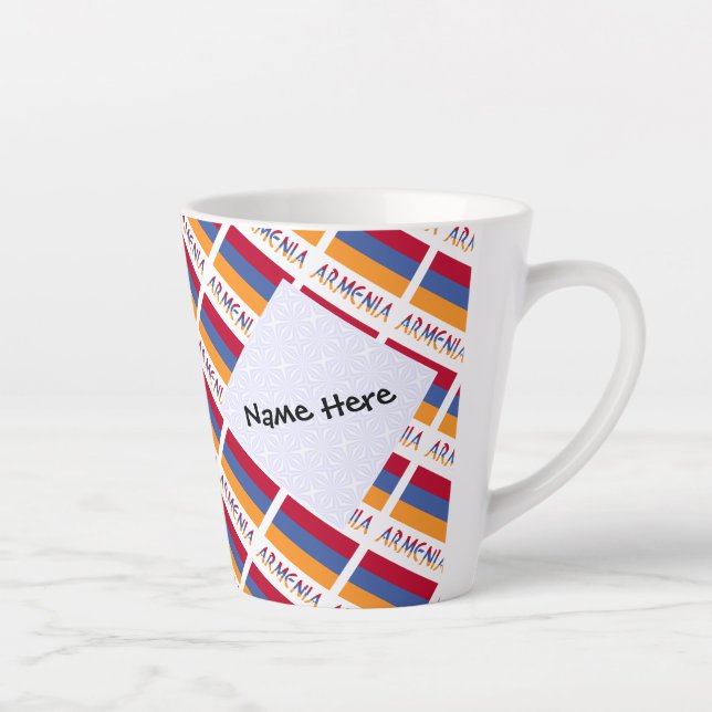 Armenien und Armenien - Personalisierte Fahnen Milchtasse (Rechts)