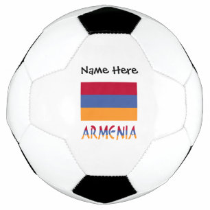 Armenien und Armenische Flagge mit Ihrem Namen Fuß Fußball