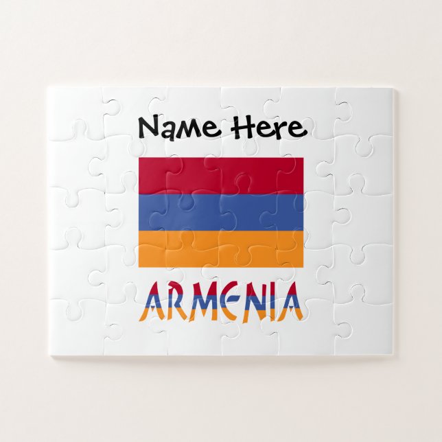 Armenien und Armenische Flagge Personalisiert (Horizontal)