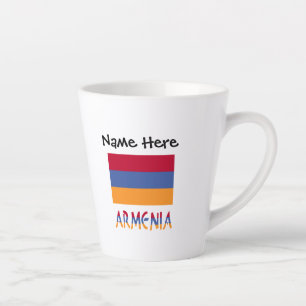 Armenien und Armenische Flagge Personalisiert Milchtasse