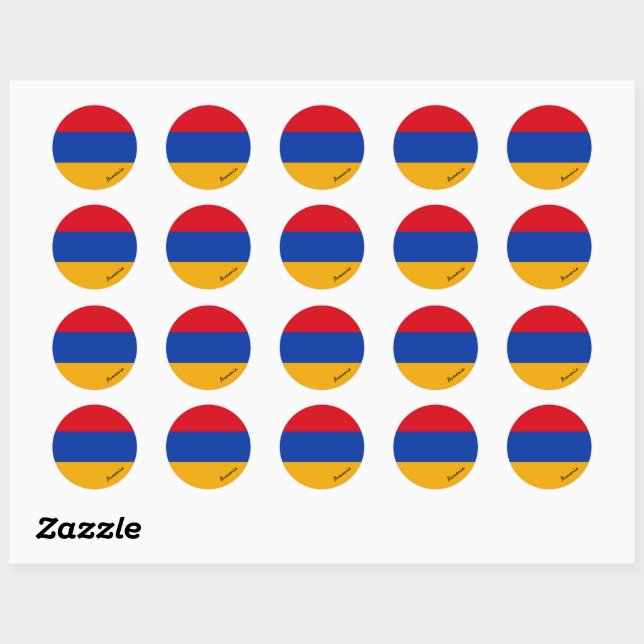 Armenien und armenische Flaggenstaaten, Urlaub / S Runder Aufkleber (Blatt)