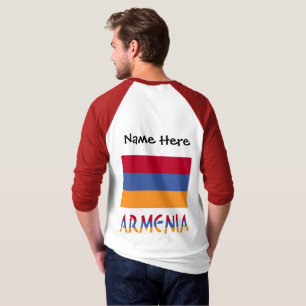 Armenien und personalisierte armenische Flagge T-Shirt