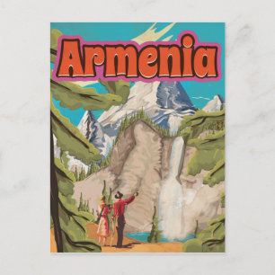 Armenien Vintage-Reiseposter Postkarte