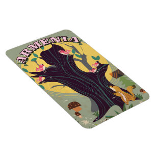 Armenien Vintager Cartoon Magnet