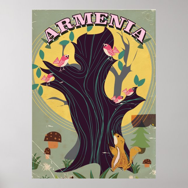 Armenien Vintager Cartoon Poster (Vorne)