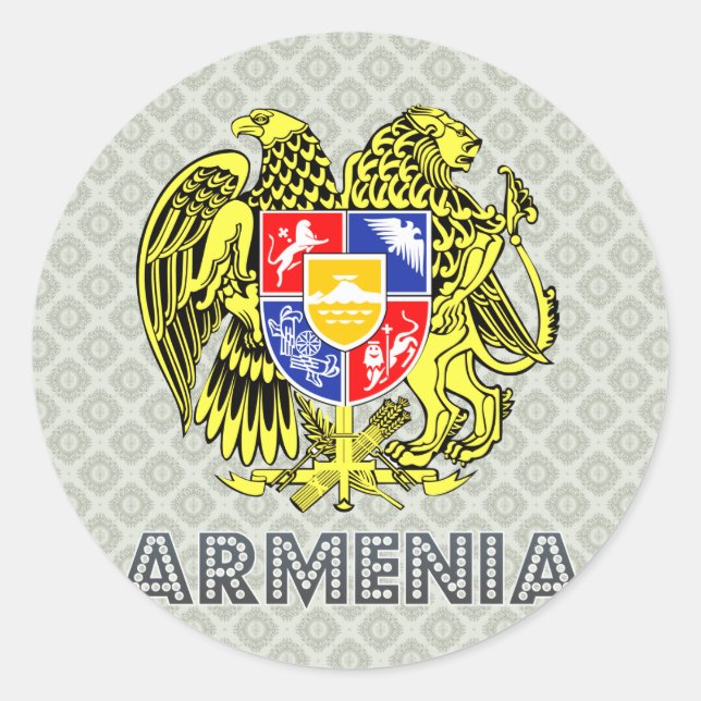 Armenienwappen Runder Aufkleber (Vorderseite)