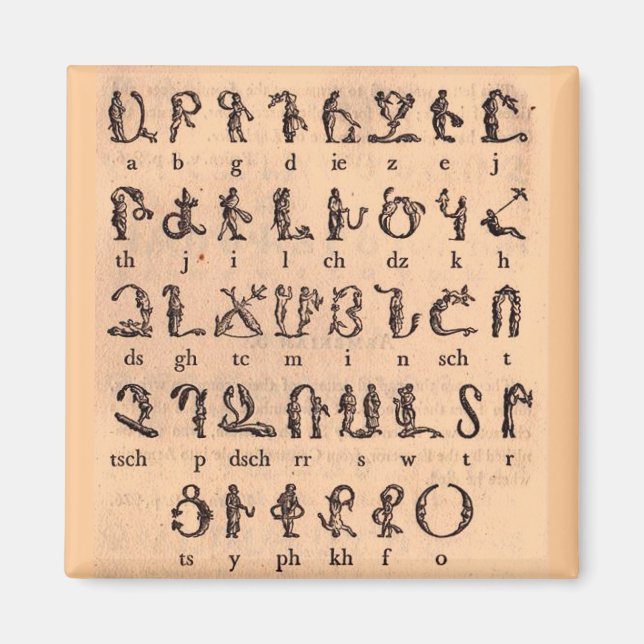 Armenisch-Alphabet Magnet (Vorne)