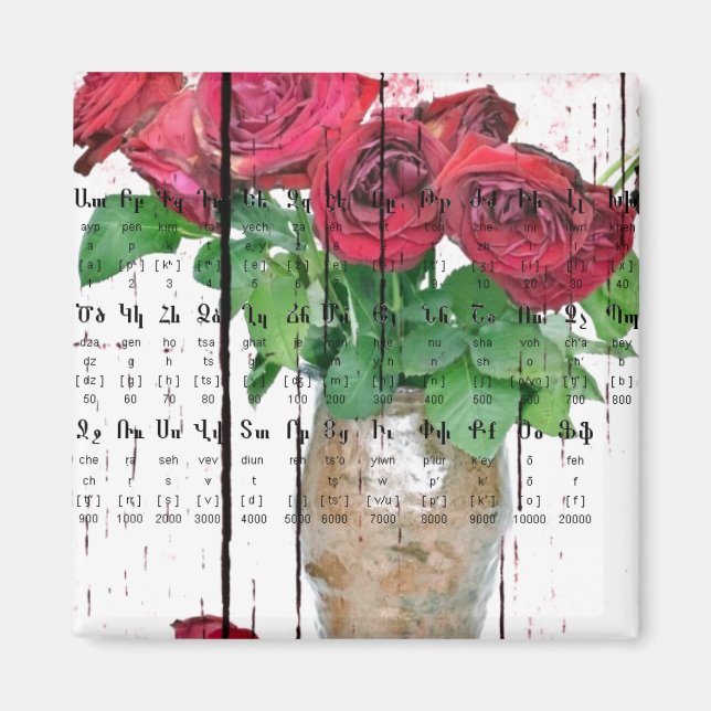 Armenisch-Alphabet Magnet (Vorne)