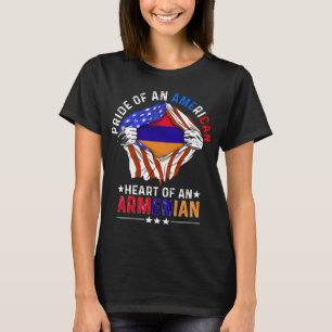 armenisch-amerikanische Fahne für das Ausland Arm T-Shirt