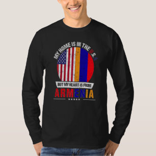 Armenisch amerikanisches Patriot Herz aus Armenien T-Shirt