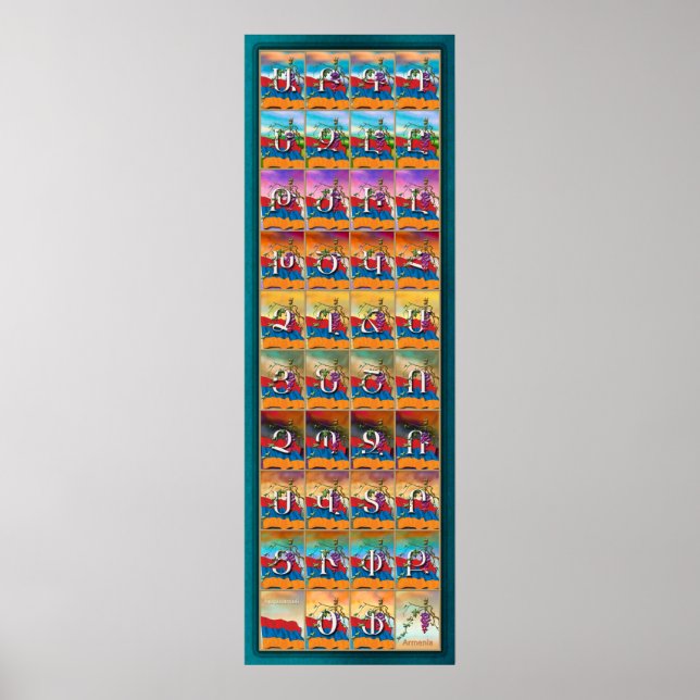 Armenische Alphabet Seasons Poster (Vorne)