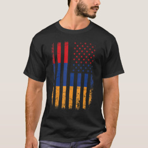 Armenische amerikanische Flagge Armenien Amerika P T-Shirt