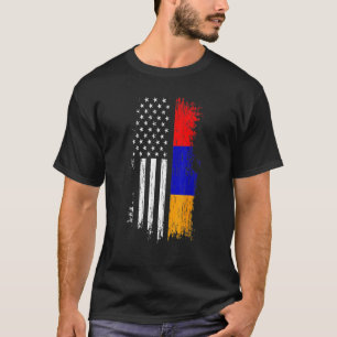 Armenische Amerikanische Flagge Prix Armenia USA T T-Shirt