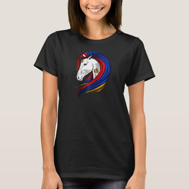 Armenische Flagge Armenisch-Raglan T-Shirt (Vorderseite)