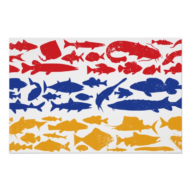 Armenische Flagge aus Fisch - Fischereidesign Poster (Vorderseite)