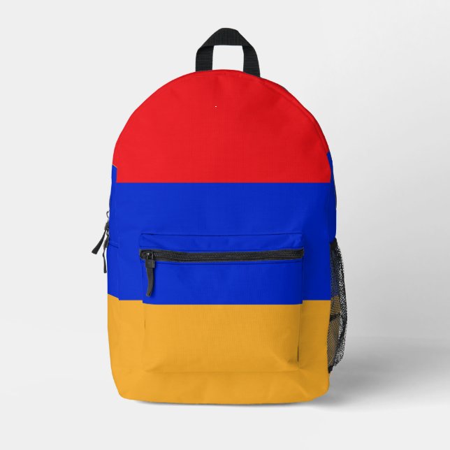 Armenische Flagge Bedruckter Rucksack (Vorderseite)