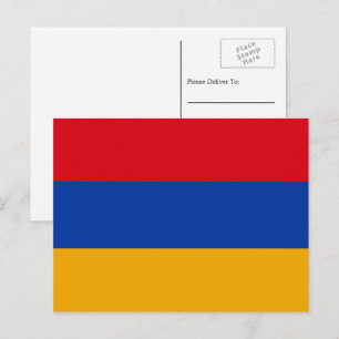 Armenische Flagge, Flagge Armeniens Postkarte