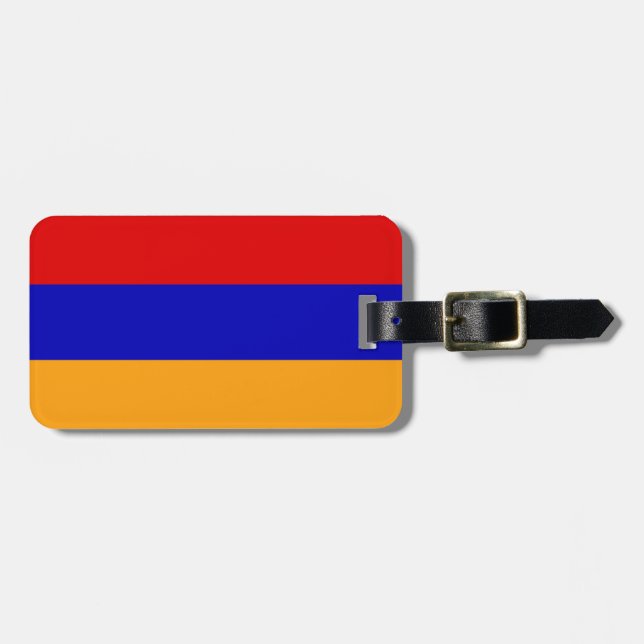 Armenische Flagge Gepäckanhänger (Vorderseite horizontal)