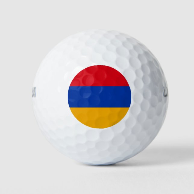 armenische Flagge Golfball (Vorderseite)