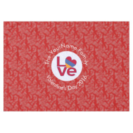 Armenische Flagge Herzerrote Liebe Tischdecke