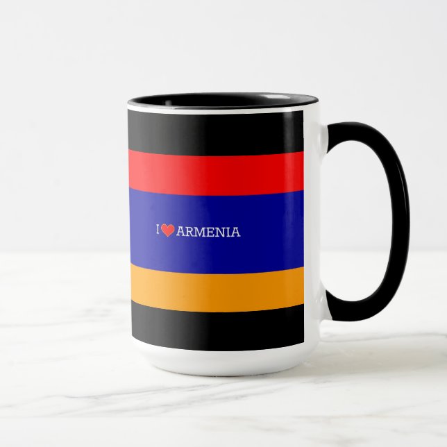 armenische Flagge: I Liebe Armenien Tasse (Rechts)