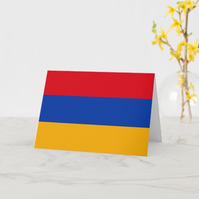 armenische Flagge Karte (Gelbe Blume)