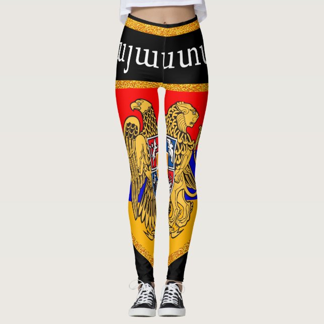 armenische Flagge Leggings (Vorderseite)