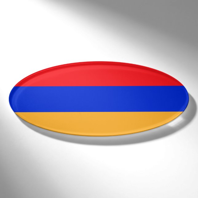 Armenische Flagge Namenschild (Vorderseite)