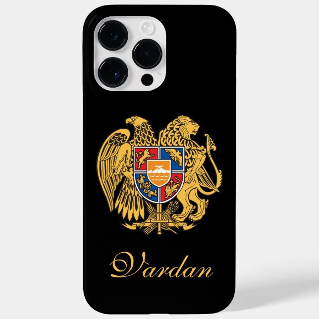 Armenische Flagge Personalisiert Case-Mate iPhone 14 Pro Max Hülle (Rückseite)