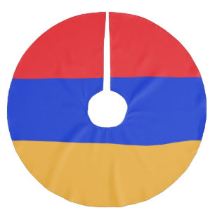 Armenische Flagge Polyester Weihnachtsbaumdecke
