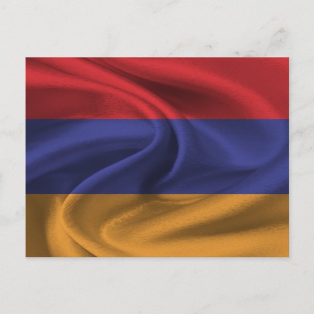 armenische Flagge Postkarte (Vorderseite)