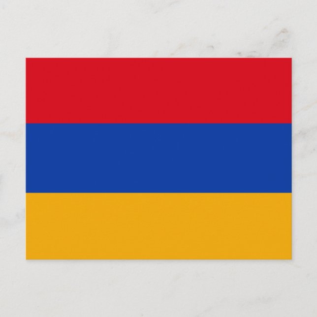 armenische Flagge Postkarte (Vorderseite)