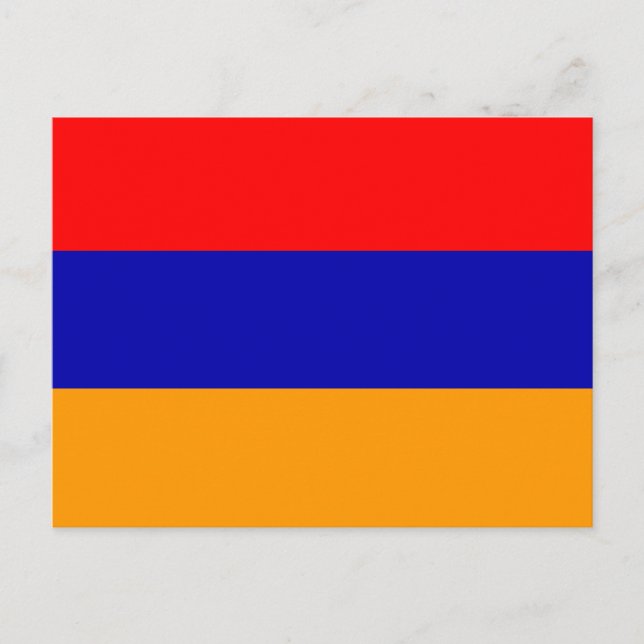 Armenische Flagge Postkarte (Vorderseite)