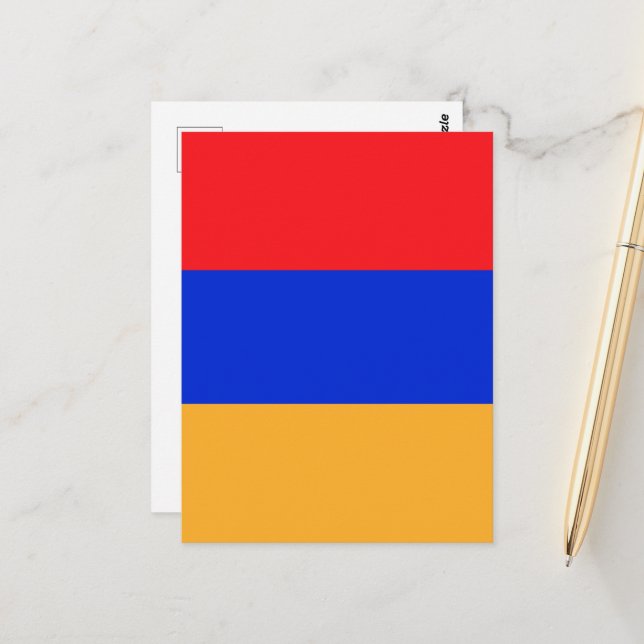 Armenische Flagge Postkarte (Vorderseite/Rückseite Beispiel)