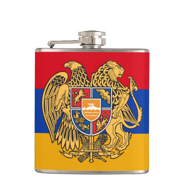 Armenische Flagge & Reisen Armenischer Patriot/Spo Flachmann (Vorderseite)