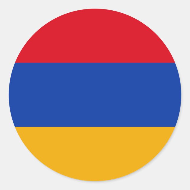 armenische Flagge Runder Aufkleber (Vorderseite)