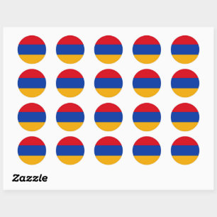 Armenische Flagge Runder Aufkleber