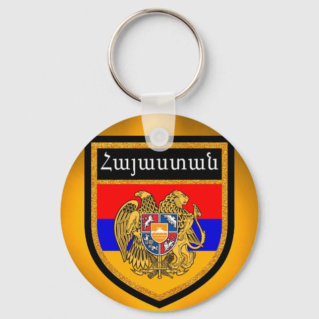 armenische Flagge Schlüsselanhänger (Vorderseite)