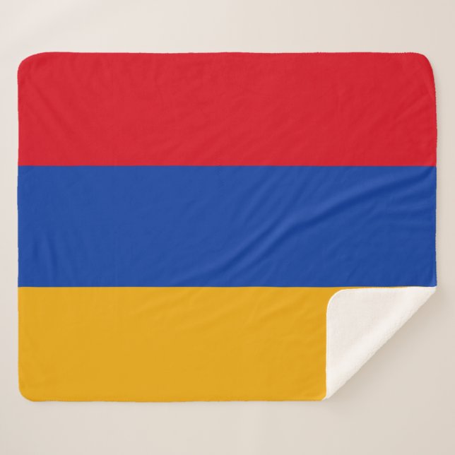 armenische Flagge Sherpadecke (Vorderseite (Horizontal))