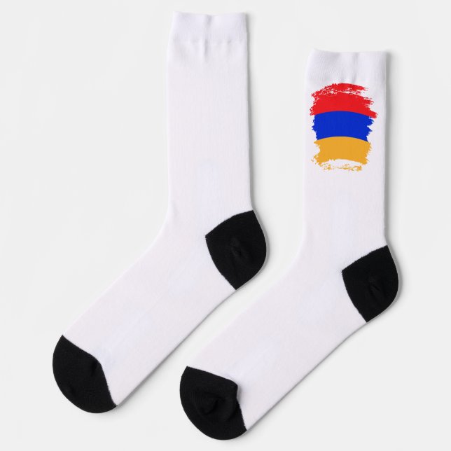 Armenische Flagge Socken (Linkes Detail)