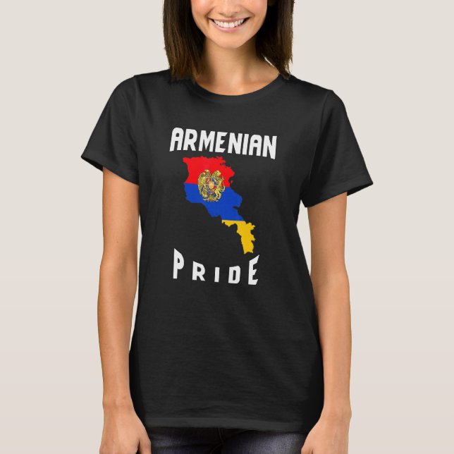 Armenische Flagge stolz Armenisch T-Shirt (Vorderseite)