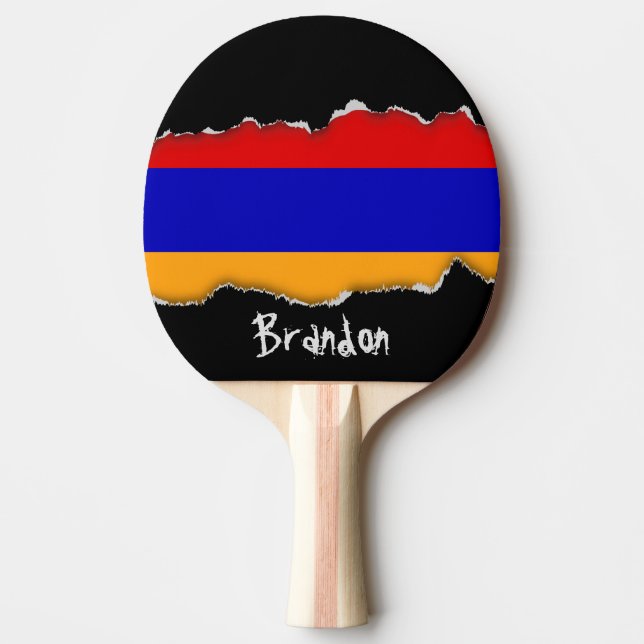 Armenische Flagge Tischtennis Schläger (Vorderseite)